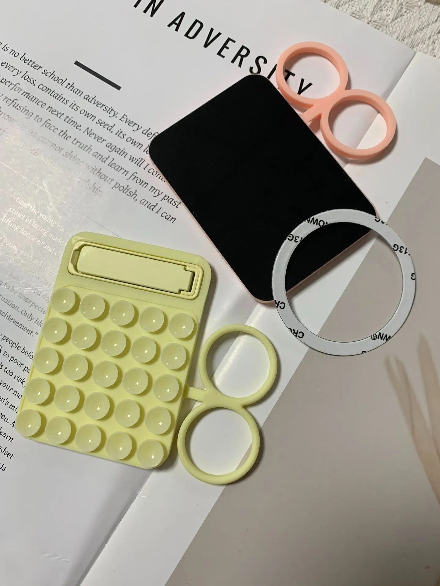 Ear-type Handle, Straight-line Silicone Phone case Holder, Suction Cup Holder, Magnetic Convenient Storage Glass Folding Support - 图片 15