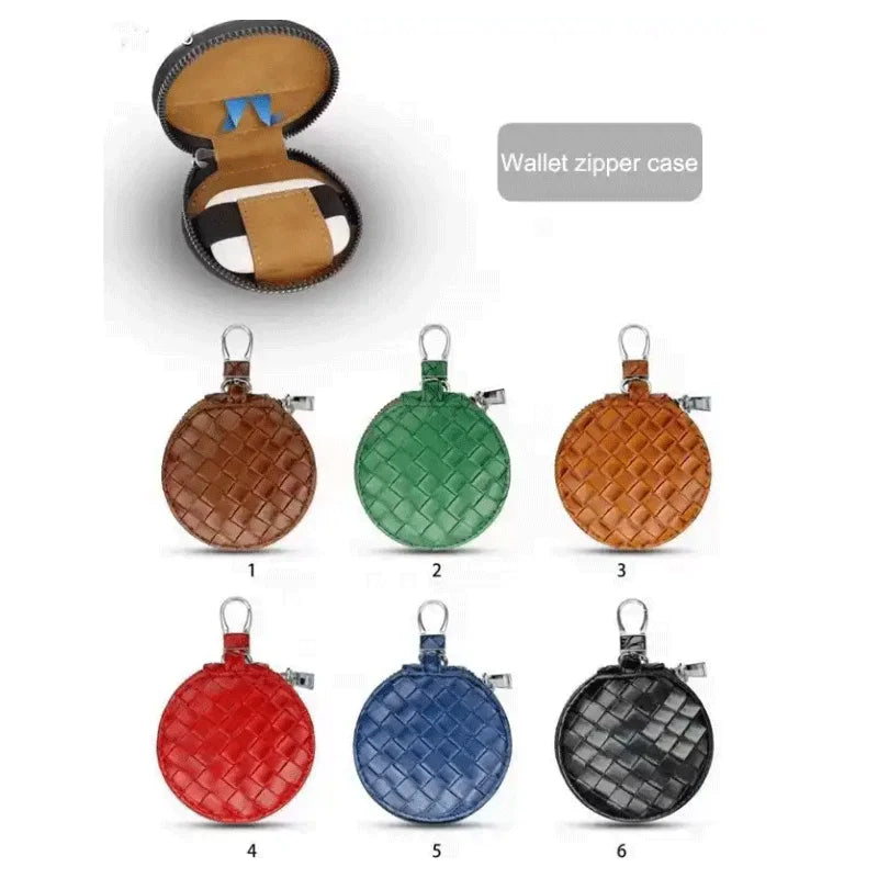 Universal Earphone Cover Designer Luxury Leather Shockproof Keychain Zipper Wallet for Apple Airpod Pro 3rd 2nd Case - 图片 7