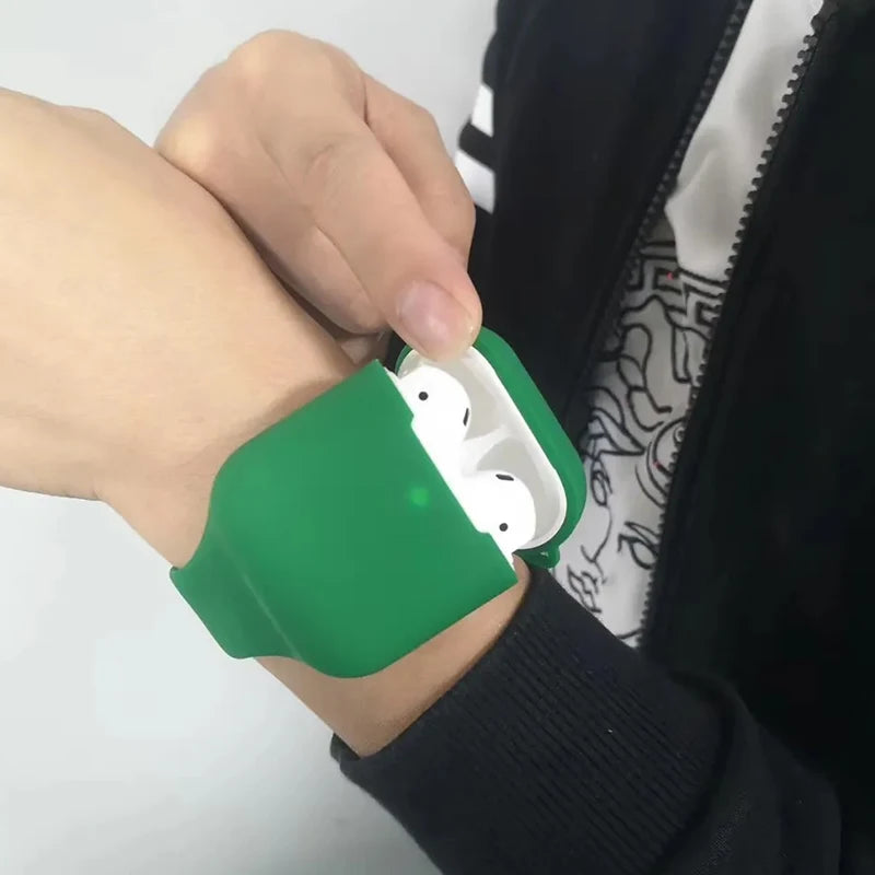 Sports Silicone Watch Band Earphone case for Air Pods Cover Coque Watch Strap - 图片 3
