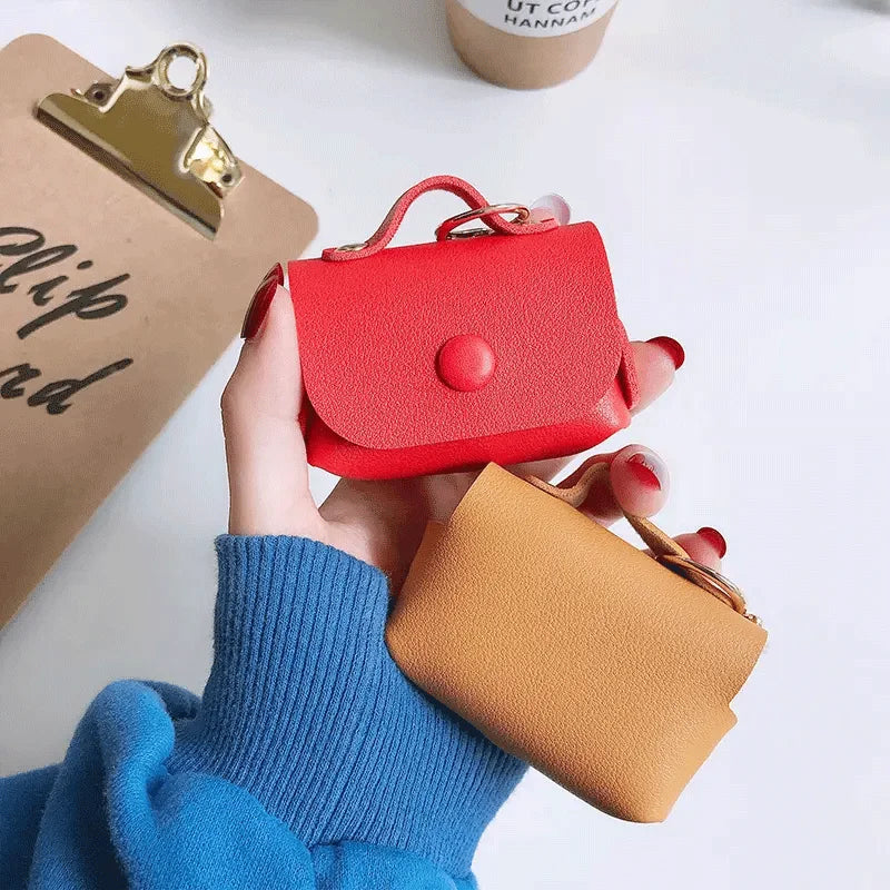 Fashion Women Pu Leather Wireless Earphone Storage Carry Case Headphone Bag Keychain for Airpods 3 Pro With Tassel - 图片 4