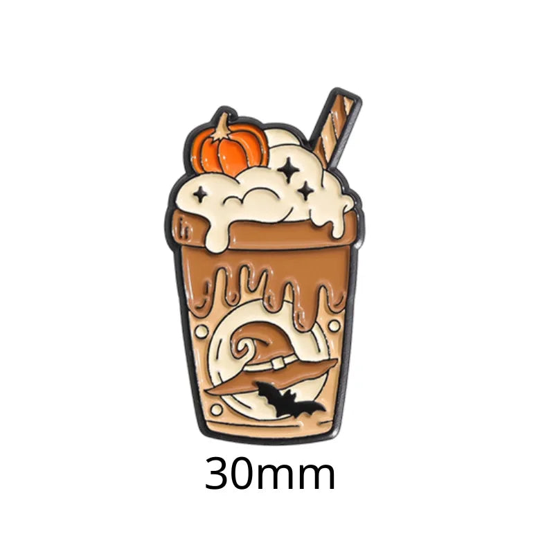 Food and Beverage Soft Drinks Soda Cola Milk Tea Metal Enamel Badge Mobile Phone Sticker Brooch - 图片 8
