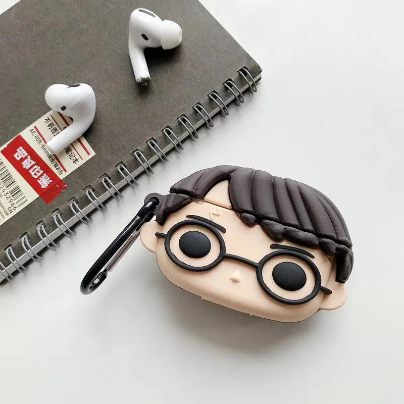 Glasses Girl Cartoon Silicone Earphone case for Aipods 1/2/pro