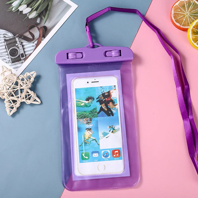 High Quality PVC Super Clear Touch Screen Swimming Beach Dry Bag Waterproof Phone Cover with Factory OEM Logo for Outdoor Use - 图片 10