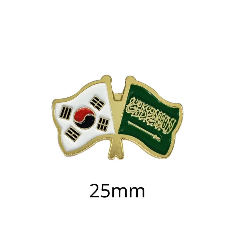 Saudi Flag Badge Creative Badge Metal Mobile Phone Sticker Sino-saudi Friendship Cultural Souvenir Custom Factory Wholesale - 图片 13