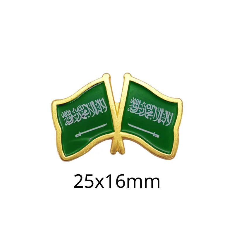 Saudi Flag Badge Creative Badge Metal Mobile Phone Sticker Sino-saudi Friendship Cultural Souvenir Custom Factory Wholesale - 图片 29