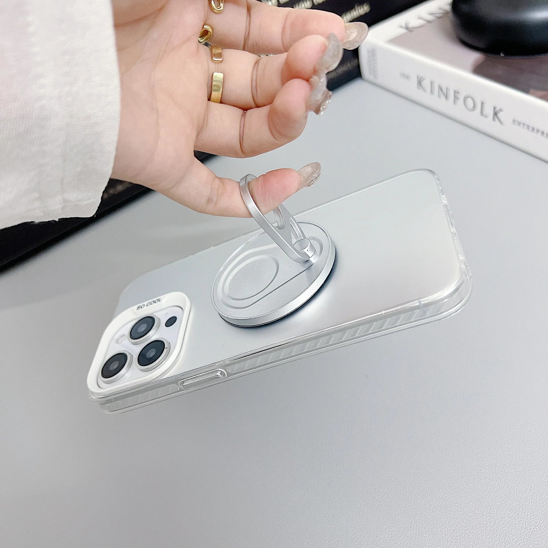 Magnetic Creative coke Can Mobile Phone Ring Wholesale Wireless Charging Alloy Mobile Phone Holder New Back Sticker Ring Holder - 图片 3