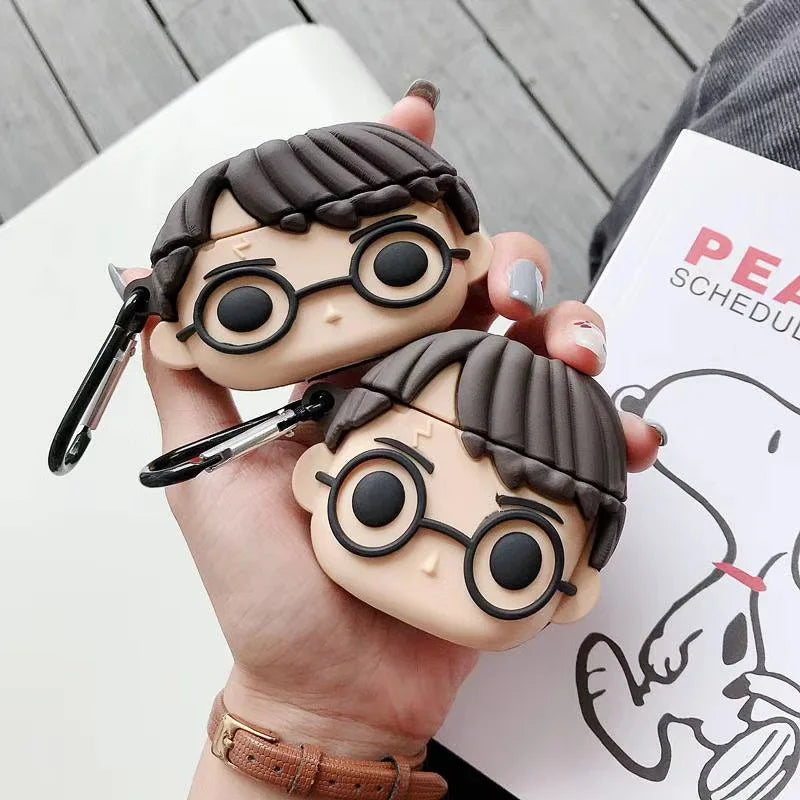 Glasses Girl Cartoon Silicone Earphone case for Aipods 1/2/pro - 图片 4