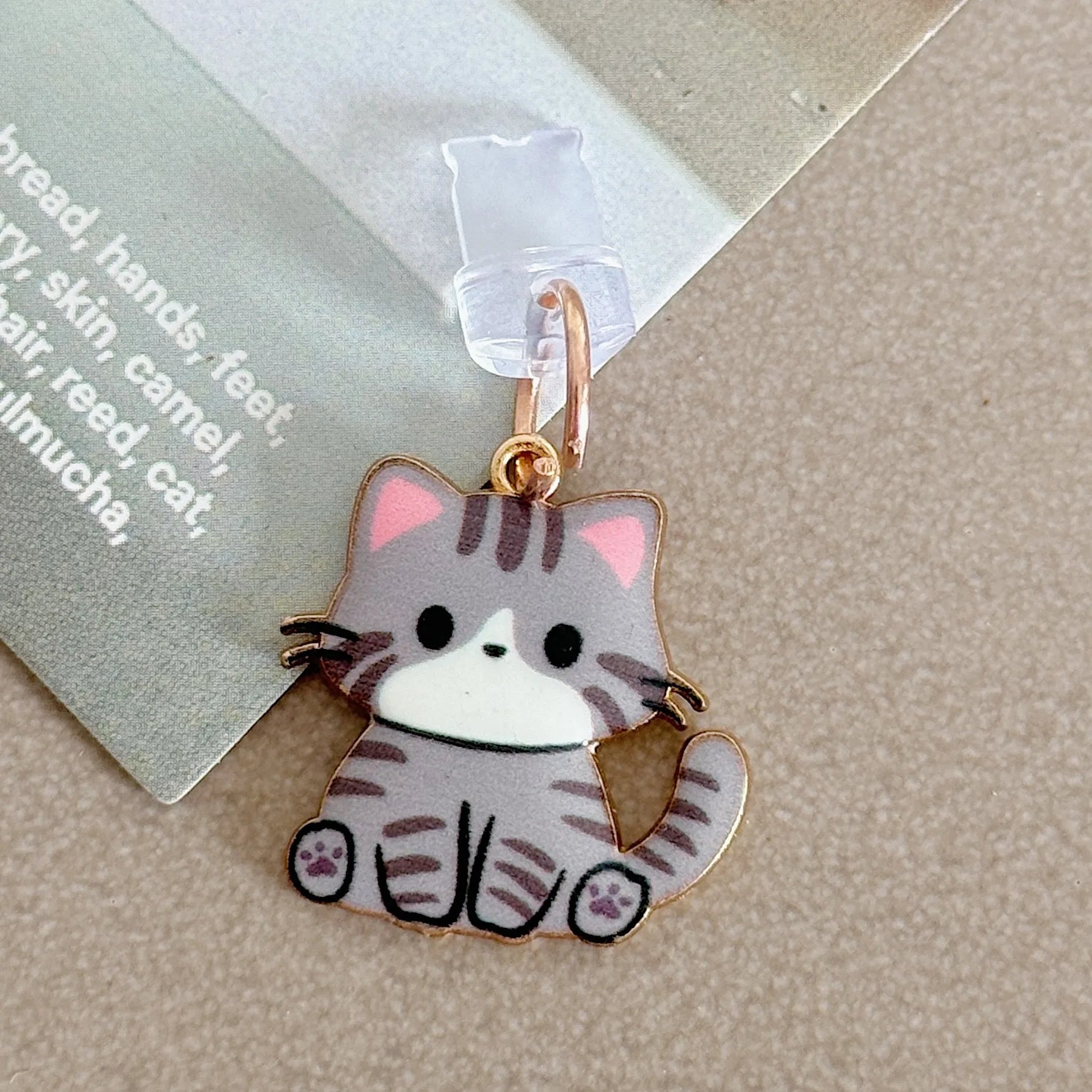 New Arrivalcute cat Mobile Phone Dust Plug Pendant Jewelry Suitable for apple huawei Android Charging Port - 图片 8
