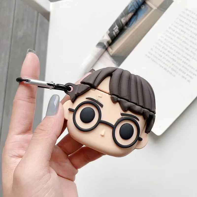 Glasses Girl Cartoon Silicone Earphone case for Aipods 1/2/pro - 图片 2