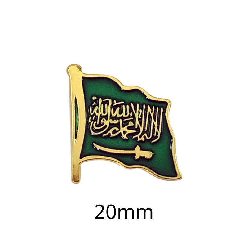 Saudi Flag Badge Creative Badge Metal Mobile Phone Sticker Sino-saudi Friendship Cultural Souvenir Custom Factory Wholesale - 图片 23