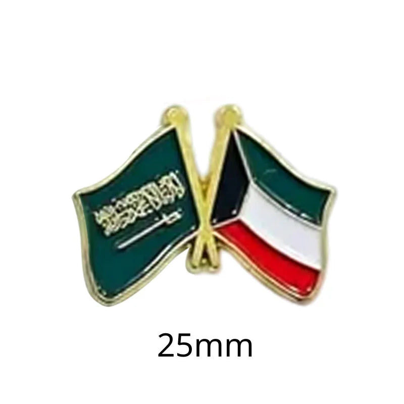 Saudi Flag Badge Creative Badge Metal Mobile Phone Sticker Sino-saudi Friendship Cultural Souvenir Custom Factory Wholesale - 图片 30