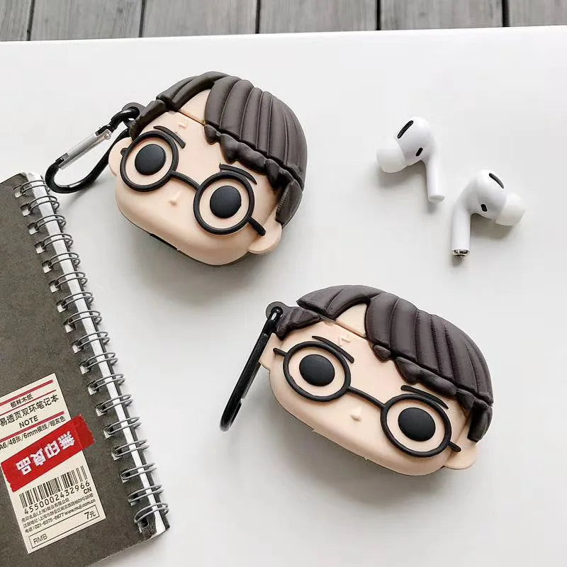 Glasses Girl Cartoon Silicone Earphone case for Aipods 1/2/pro - 图片 6