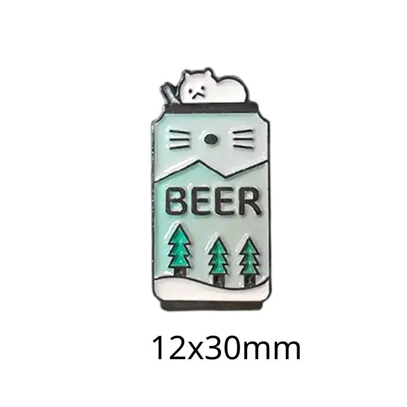 Food and Beverage Soft Drinks Soda Cola Milk Tea Metal Enamel Badge Mobile Phone Sticker Brooch - 图片 16