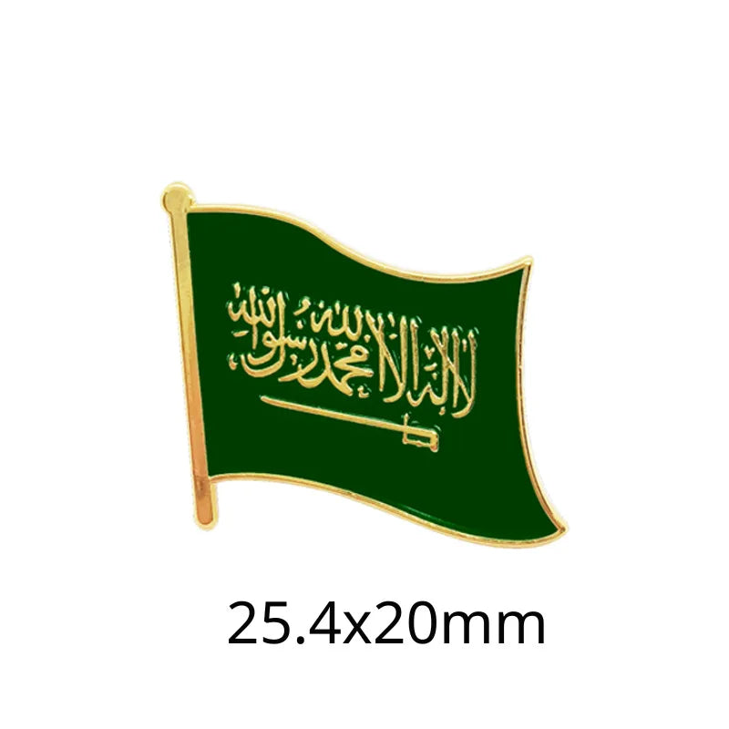 Saudi Flag Badge Creative Badge Metal Mobile Phone Sticker Sino-saudi Friendship Cultural Souvenir Custom Factory Wholesale - 图片 9